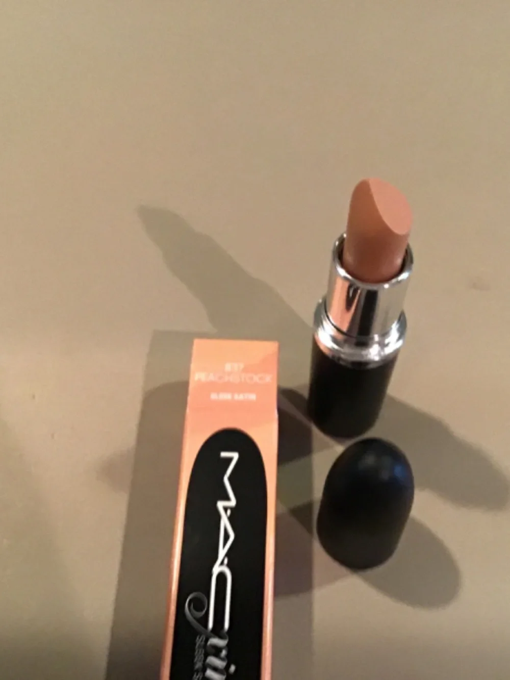 MAC Cosmetics Maximal Sleek Satin Lipstick in “Peachstock” New
